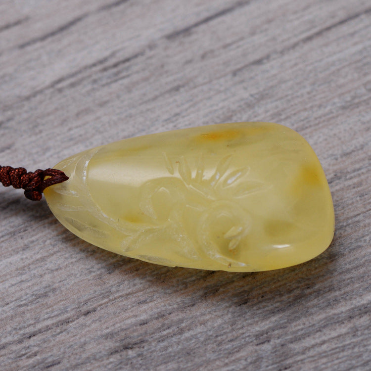 925 Sterling Silver Vintage Amber Beeswax Bracelet – Handmade Women’s Jewelry