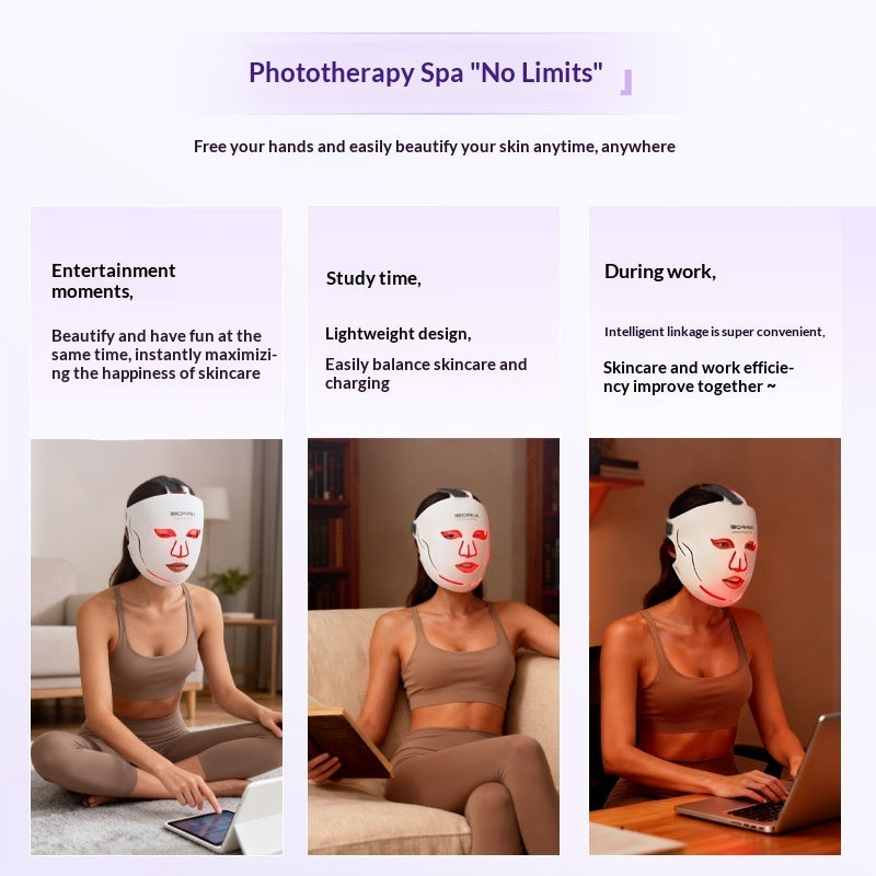 🔴✨ Silicone LED Red Light Photon Skin Rejuvenation Device | Facial Phototherapy Beauty Tool