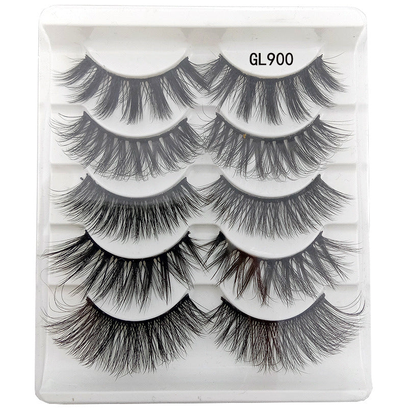 👁️✨ 3D False Eyelashes – 5 Pairs Natural & Soft Lash Set