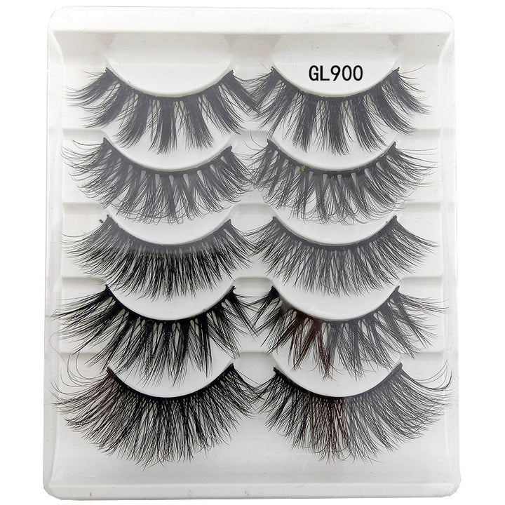 👁️✨ 3D False Eyelashes – 5 Pairs Natural & Soft Lash Set