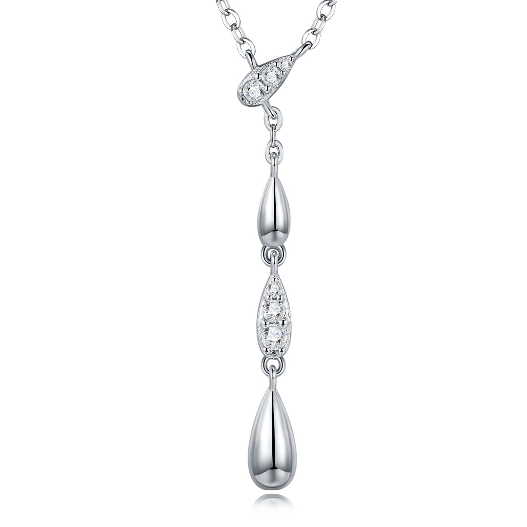 Luxury Minimalist Moissanite Pendant Necklace – Gold-Plated S925 Silver