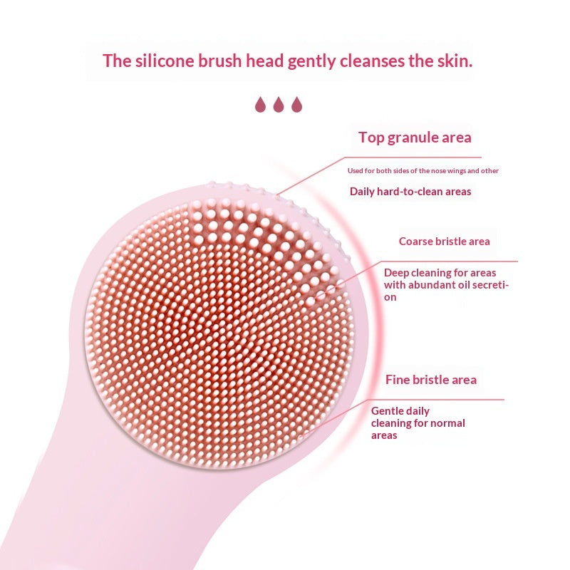 💖✨ Silicone Facial Cleansing Device | Ultrasonic Deep Pore Electric Face Brush
