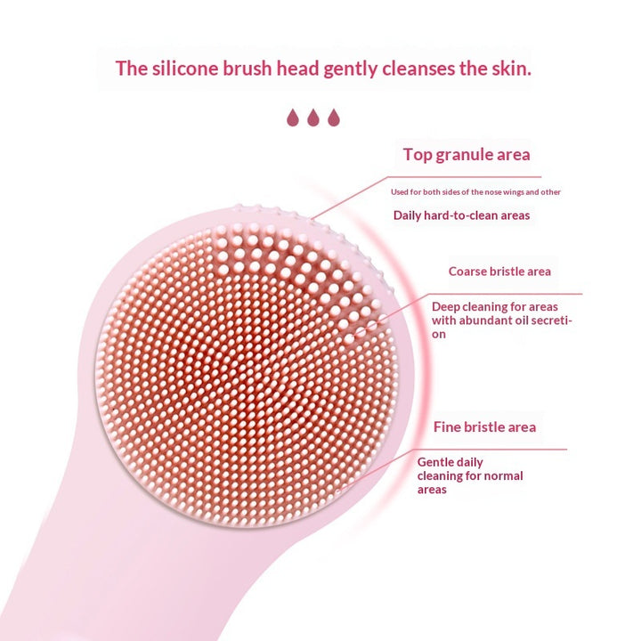 💖✨ Silicone Facial Cleansing Device | Ultrasonic Deep Pore Electric Face Brush