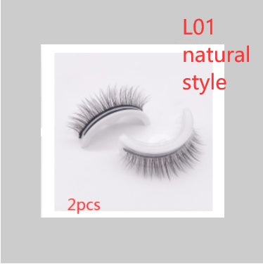 👁️✨ Reusable 3D Mink Lashes – Self-Adhesive Natural False Eyelashes (Glue-Free Silk Style)