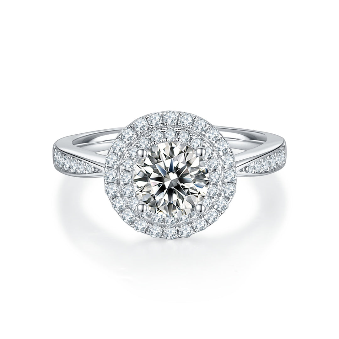 💍 1-Carat Moissanite Minimalist Ring – Platinum-Plated S925 Silver (2g, Sizes 5–9) 💍