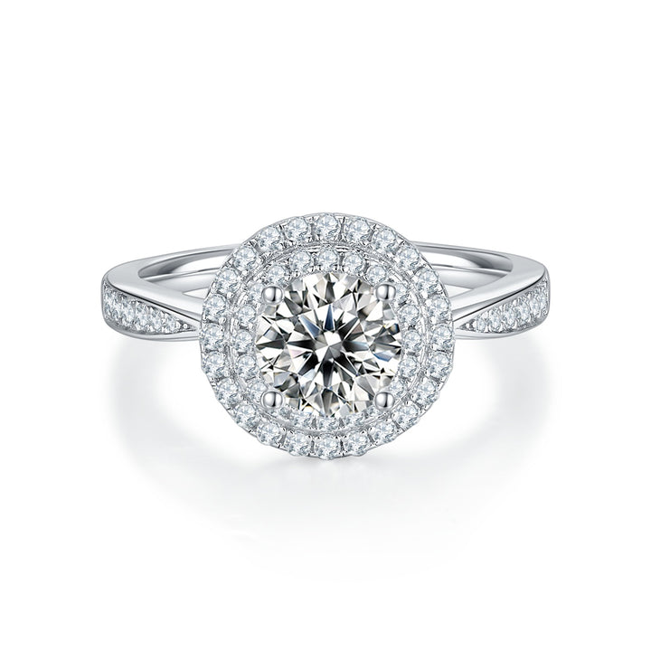 💍 1-Carat Moissanite Minimalist Ring – Platinum-Plated S925 Silver (2g, Sizes 5–9) 💍