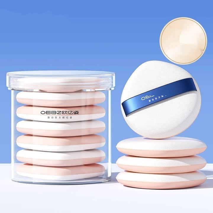 💄✨ Cushion Powder Puff Set | Super Soft Finishing Sponge (7PCS with Storage Box)