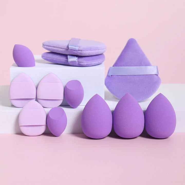 🥚💄 12-Piece Makeup Sponge Puff Set – Soft Beauty Blender Kit (Wet & Dry Use)