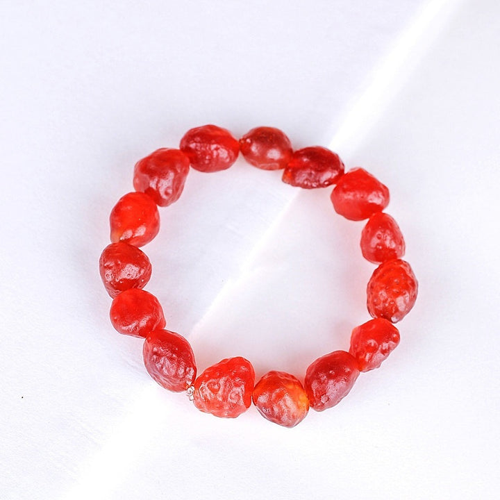 Colorful Agate Rough Stone Bracelet