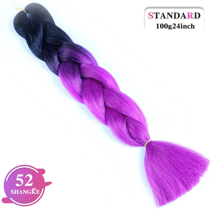 24 Inch Rainbow Weaving Hair Extensions – Synthetic Professional Color Weave Hair 55
