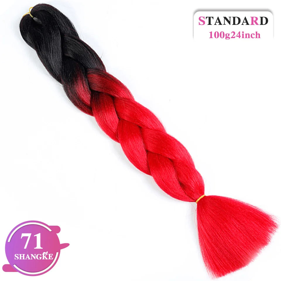 24 Inch Rainbow Weaving Hair Extensions – Synthetic Professional Color Weave Hair 55