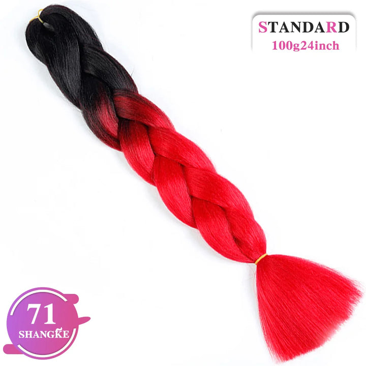 24 Inch Rainbow Weaving Hair Extensions – Synthetic Professional Color Weave Hair 55