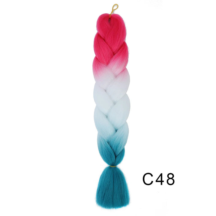 New Colors Synthetic Glowing Ombre Jumbo Twist Braiding Hair – Kanekalon Hair Extensions for Women