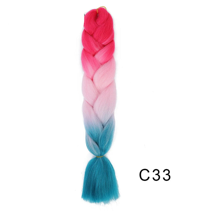 New Colors Synthetic Glowing Ombre Jumbo Twist Braiding Hair – Kanekalon Hair Extensions for Women
