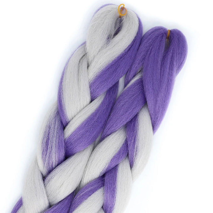 24 Inch Jumbo Braiding Hair – 100g Synthetic Ombre Multi-Color Braids Extension 454