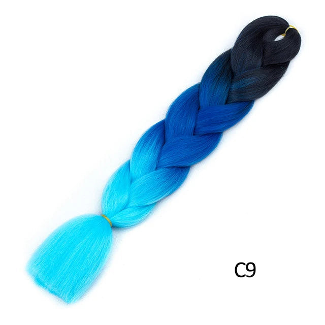 New Colors Synthetic Glowing Ombre Jumbo Twist Braiding Hair – Kanekalon Hair Extensions for Women