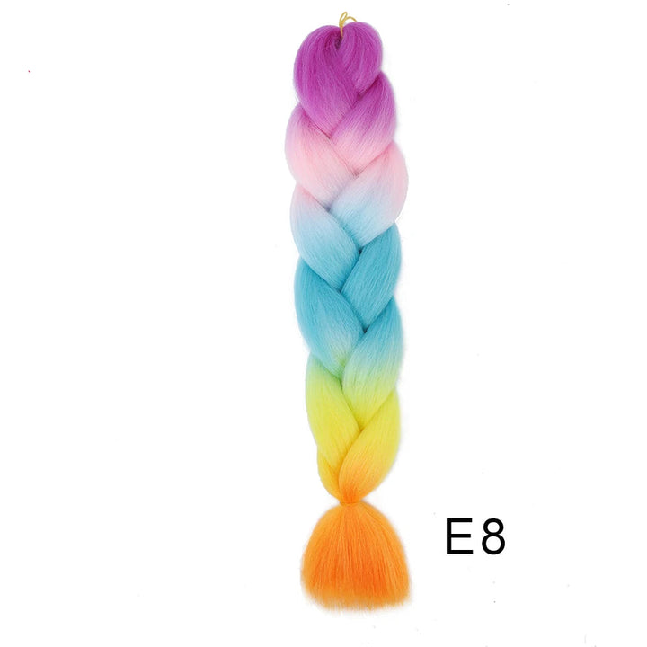 New Colors Synthetic Glowing Ombre Jumbo Twist Braiding Hair – Kanekalon Hair Extensions for Women
