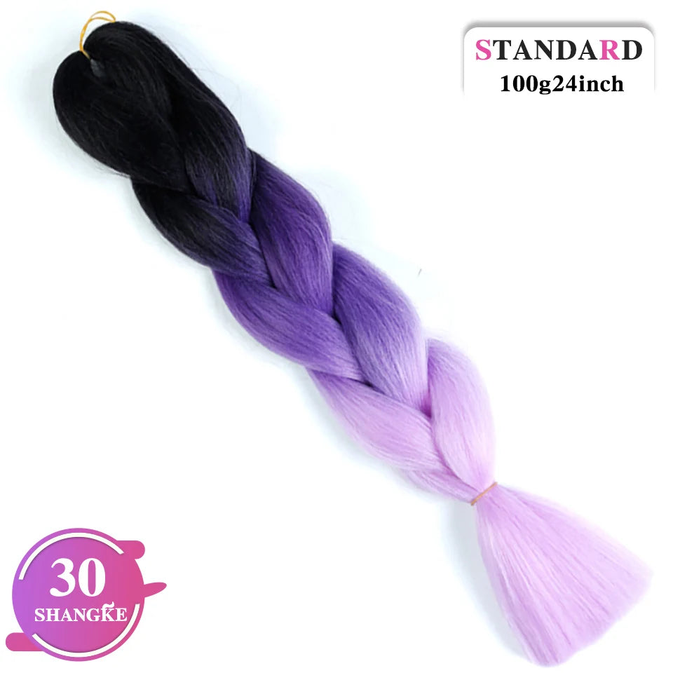 24 Inch Rainbow Weaving Hair Extensions – Synthetic Professional Color Weave Hair 55