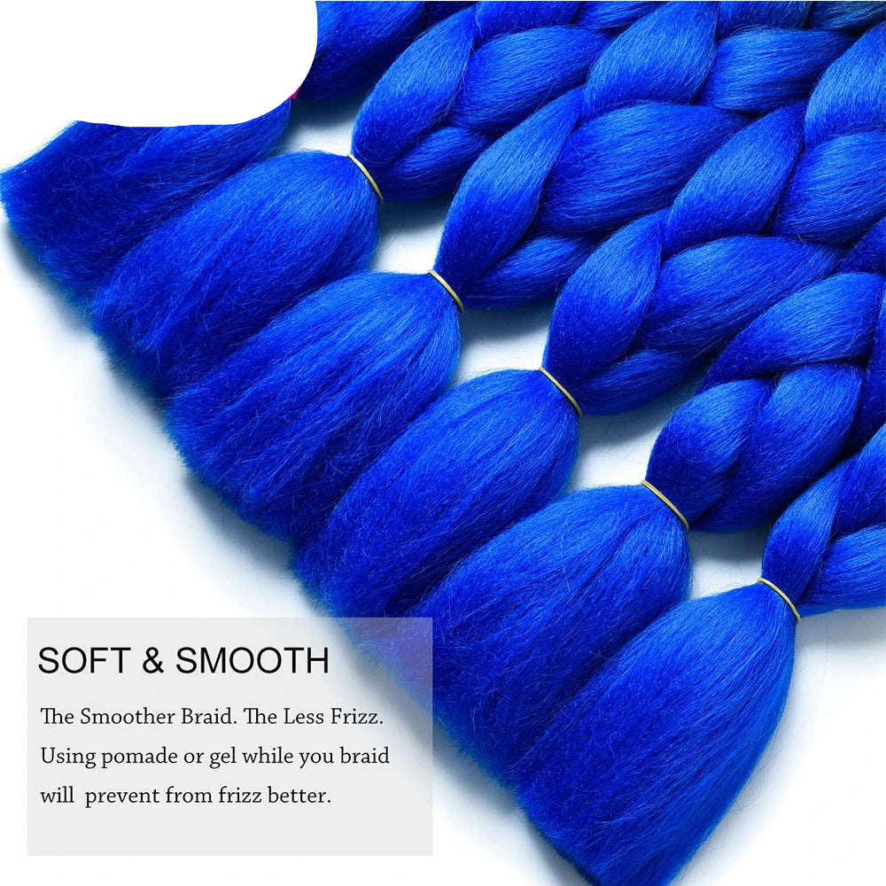 Blue braided hair extensions 