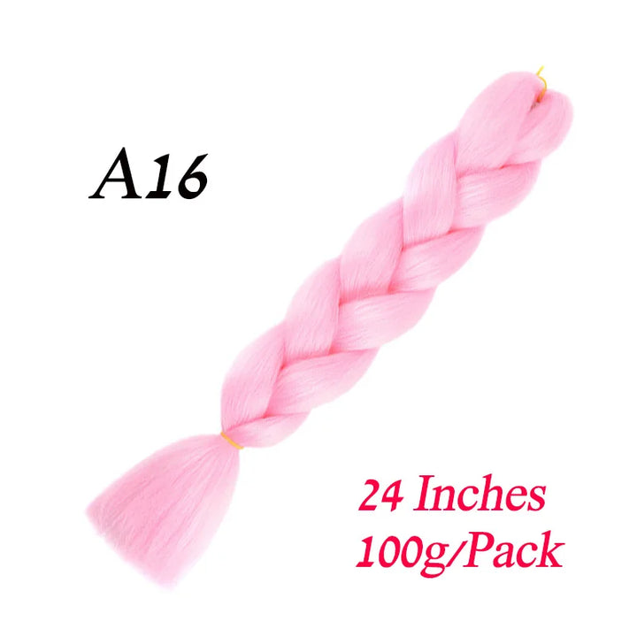 24 Inch Jumbo Braiding Hair – Synthetic Kanekalon Afro Ombre Extensions for Children’s Braids