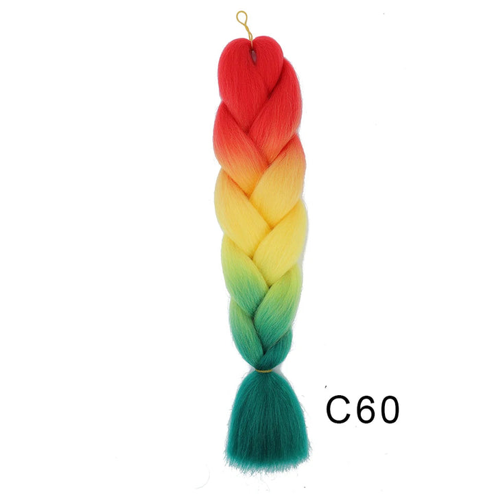 New Colors Synthetic Glowing Ombre Jumbo Twist Braiding Hair – Kanekalon Hair Extensions for Women