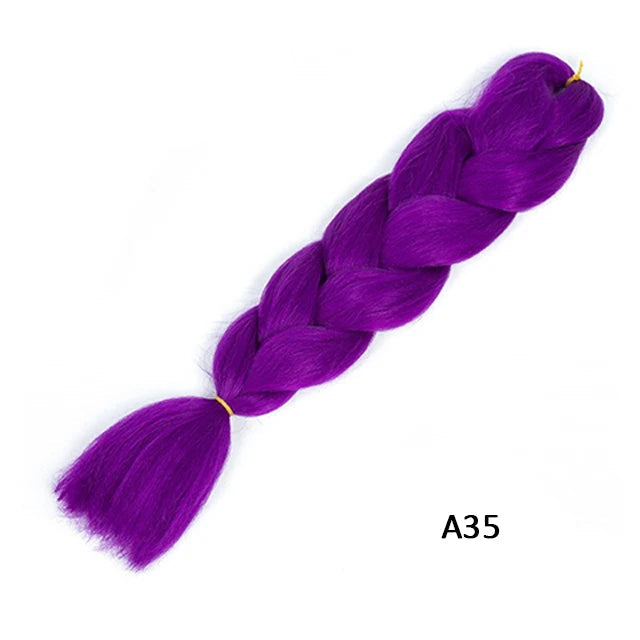 New Colors Synthetic Glowing Ombre Jumbo Twist Braiding Hair – Kanekalon Hair Extensions for Women