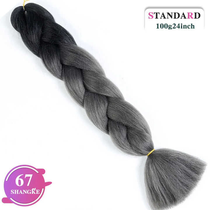 24 Inch Rainbow Weaving Hair Extensions – Synthetic Professional Color Weave Hair 55