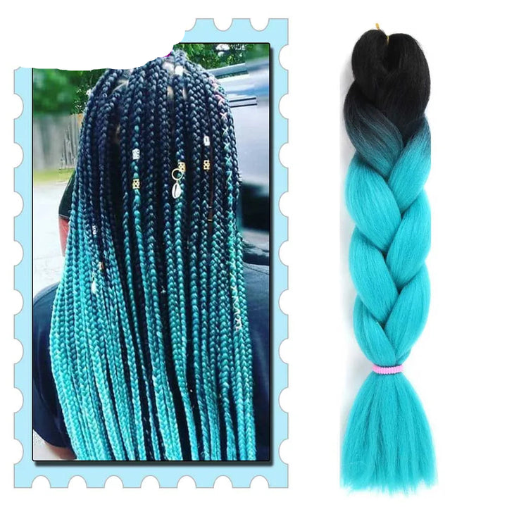 Synthetic Braiding Hair 24 Inch – Kanekalon Ombre Pre-Stretched Jumbo Braids