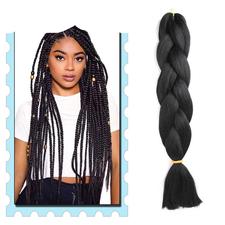 Braiding Hair Extensions for Women 4 Packs 24Inch High Temperature Ombre Jumbo Synthetic Braiding Hair for Twist Crochet Braids