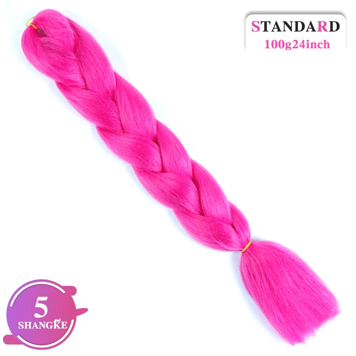 24 Inch Rainbow Weaving Hair Extensions – Synthetic Professional Color Weave Hair 55