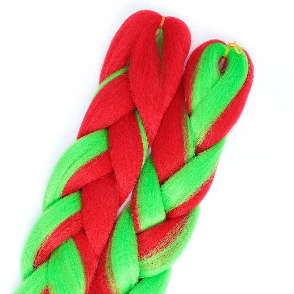 24 Inch Jumbo Braiding Hair – 100g Synthetic Ombre Multi-Color Braids Extension 454
