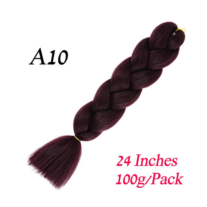 24 Inch Synthetic Ombre Braiding Hair – Jumbo Braid Extensions for DIY Hairstyles (Blue/Grey)