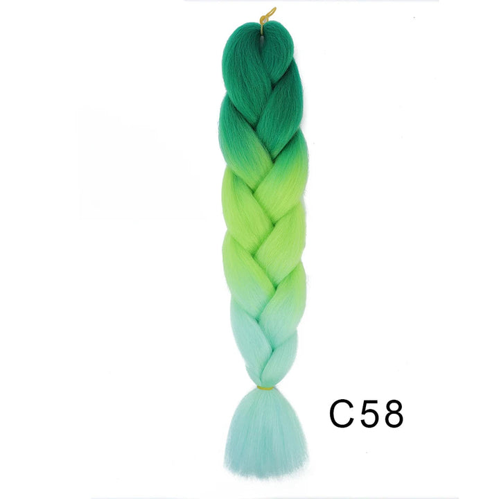 New Colors Synthetic Glowing Ombre Jumbo Twist Braiding Hair – Kanekalon Hair Extensions for Women
