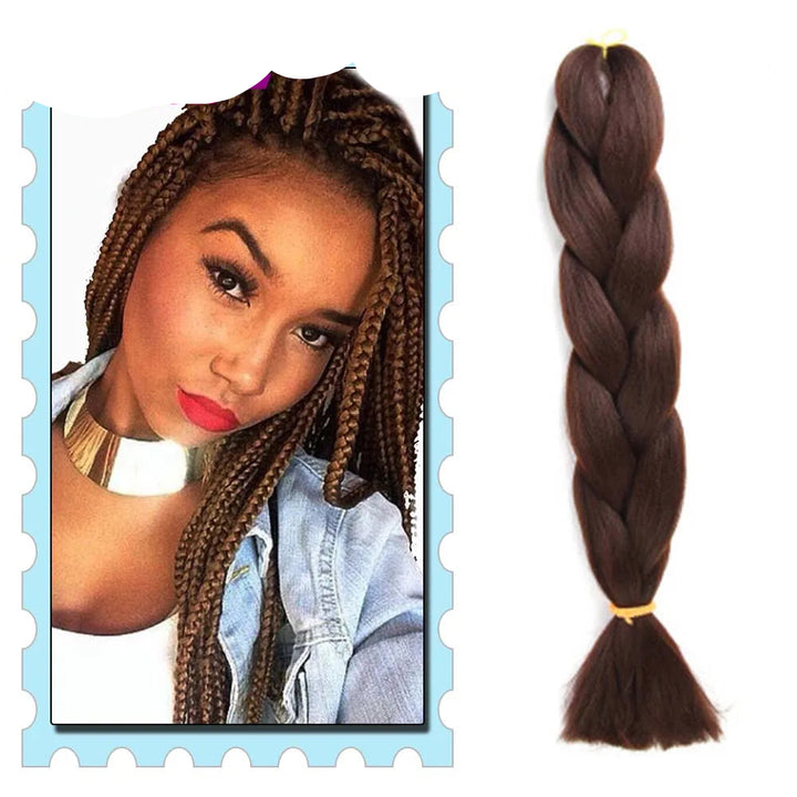 Braiding Hair Extensions for Women 4 Packs 24Inch High Temperature Ombre Jumbo Synthetic Braiding Hair for Twist Crochet Braids