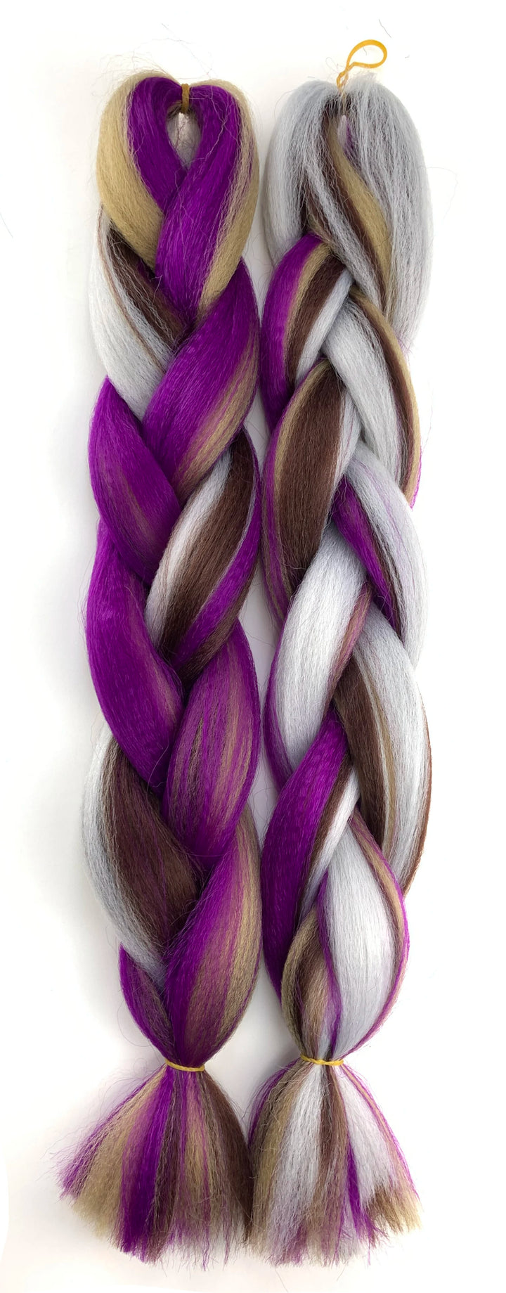 Mixed Color Jumbo Braiding Hair 24 Inch – Pre-Stretched Synthetic Extensions for Long Braids