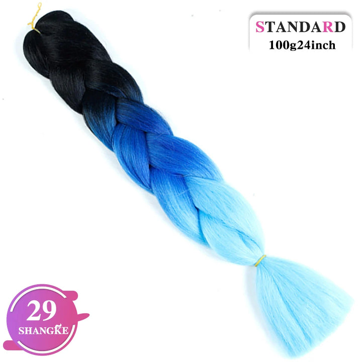 24 Inch Rainbow Weaving Hair Extensions – Synthetic Professional Color Weave Hair 55