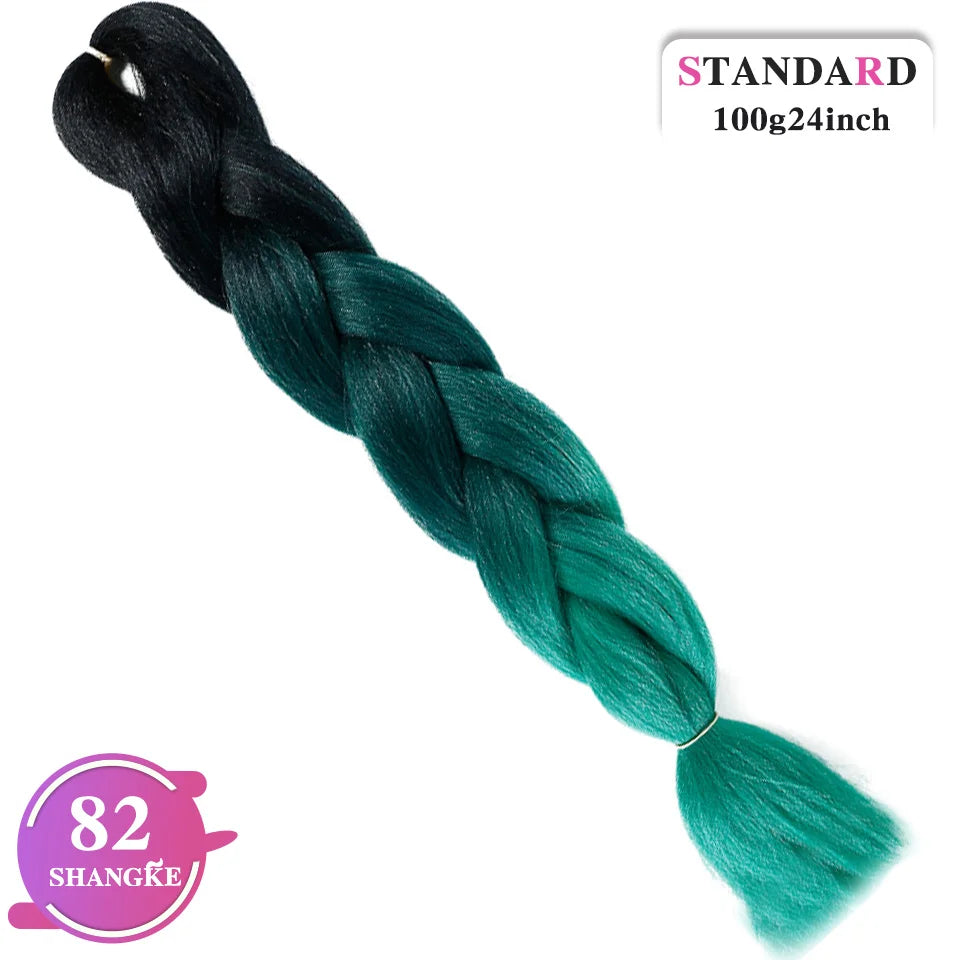 24 Inch Rainbow Weaving Hair Extensions – Synthetic Professional Color Weave Hair 55
