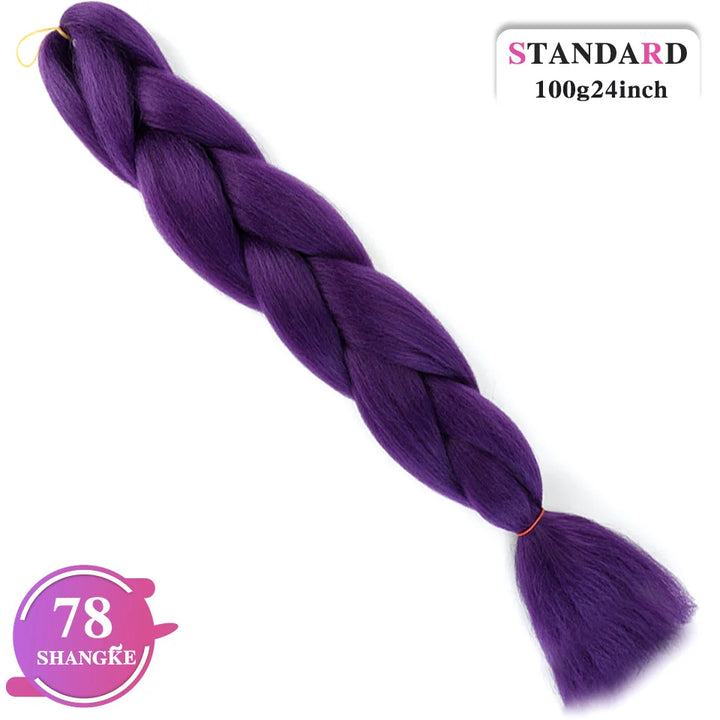 24 Inch Rainbow Weaving Hair Extensions – Synthetic Professional Color Weave Hair 55