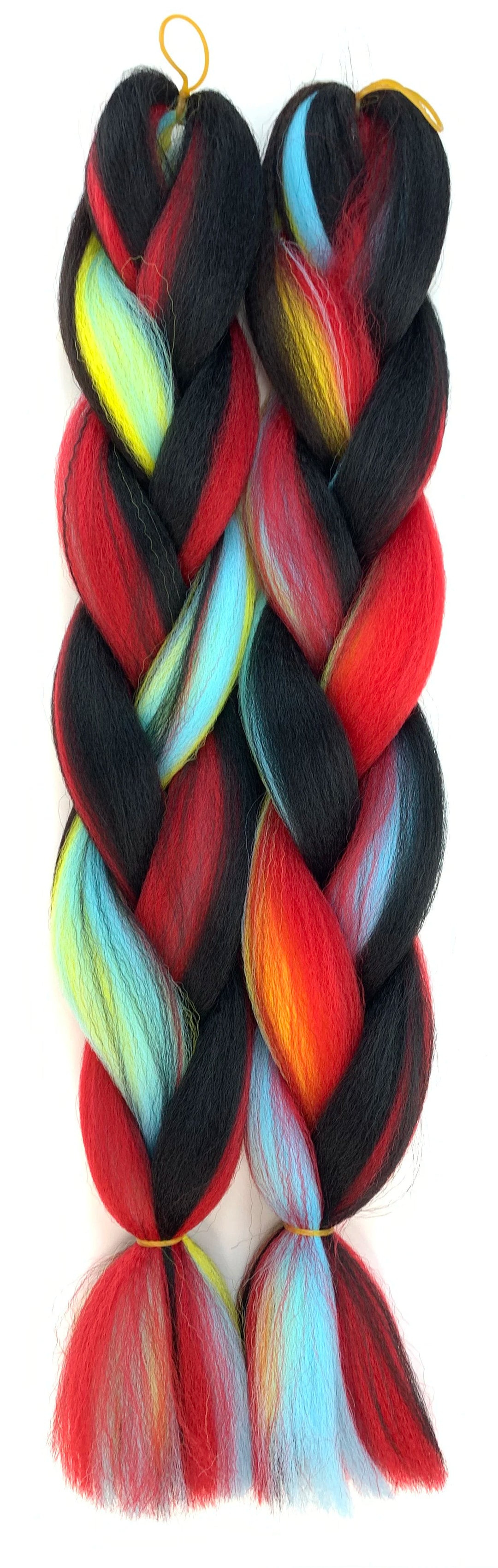 Mixed Color Jumbo Braiding Hair 24 Inch – Pre-Stretched Synthetic Extensions for Long Braids