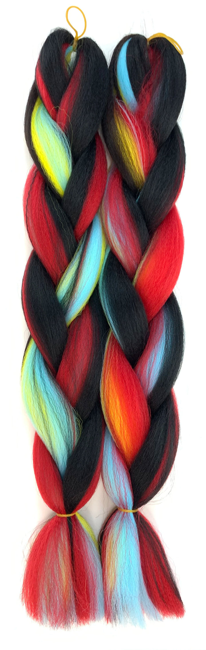 Mixed Color Jumbo Braiding Hair 24 Inch – Pre-Stretched Synthetic Extensions for Long Braids