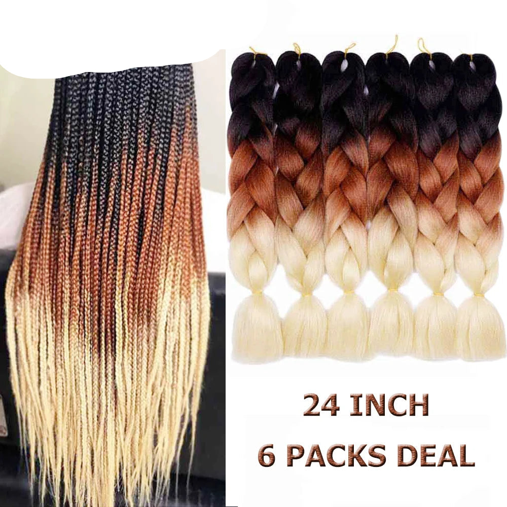 Hair extensions with ombre color gradient