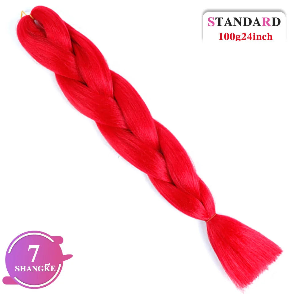24 Inch Rainbow Weaving Hair Extensions – Synthetic Professional Color Weave Hair 55