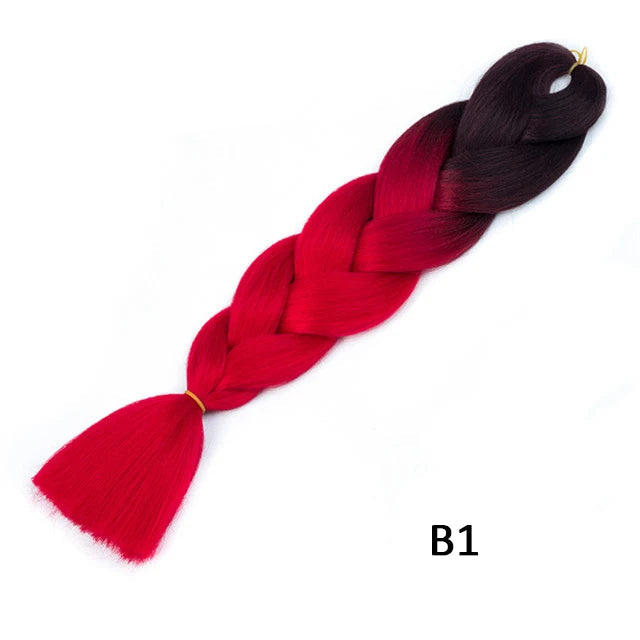 New Colors Synthetic Glowing Ombre Jumbo Twist Braiding Hair – Kanekalon Hair Extensions for Women