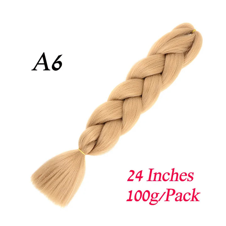 24 Inch Jumbo Braiding Hair – Afro Ombre Synthetic Extensions for Children’s Braids (100g) 33