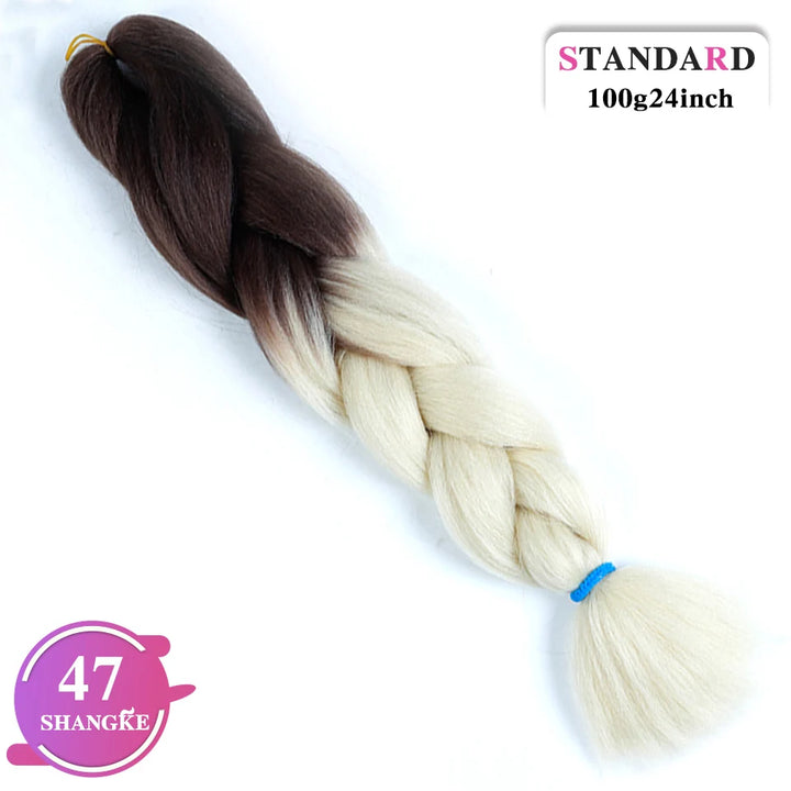 24 Inch Rainbow Weaving Hair Extensions – Synthetic Professional Color Weave Hair 55