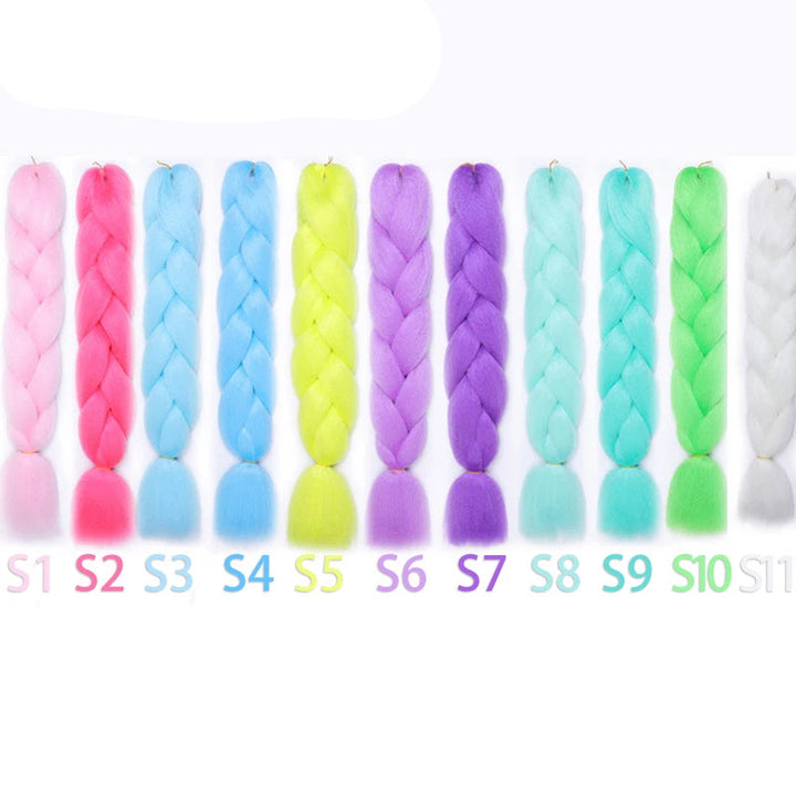 New Colors Synthetic Glowing Ombre Jumbo Twist Braiding Hair – Kanekalon Hair Extensions for Women