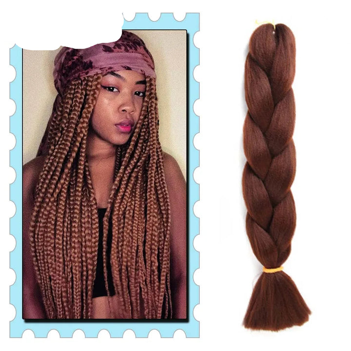 Synthetic Braiding Hair 24 Inch – Kanekalon Ombre Pre-Stretched Jumbo Braids