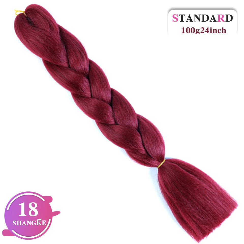 24 Inch Rainbow Weaving Hair Extensions – Synthetic Professional Color Weave Hair 55