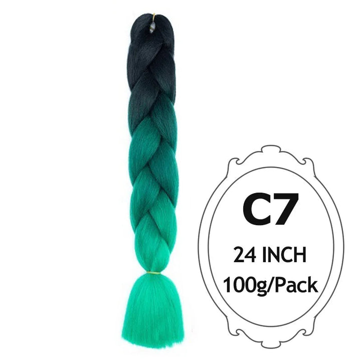 Synthetic Braiding Hair Extensions – Ombre Jumbo Braid Hair for Women, Wholesale DIY Hairstyle (Pink, Purple, Yellow)