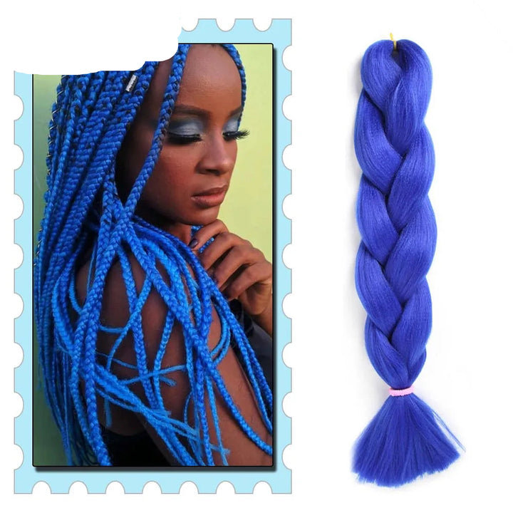 Synthetic Braiding Hair 24 Inch – Kanekalon Ombre Pre-Stretched Jumbo Braids